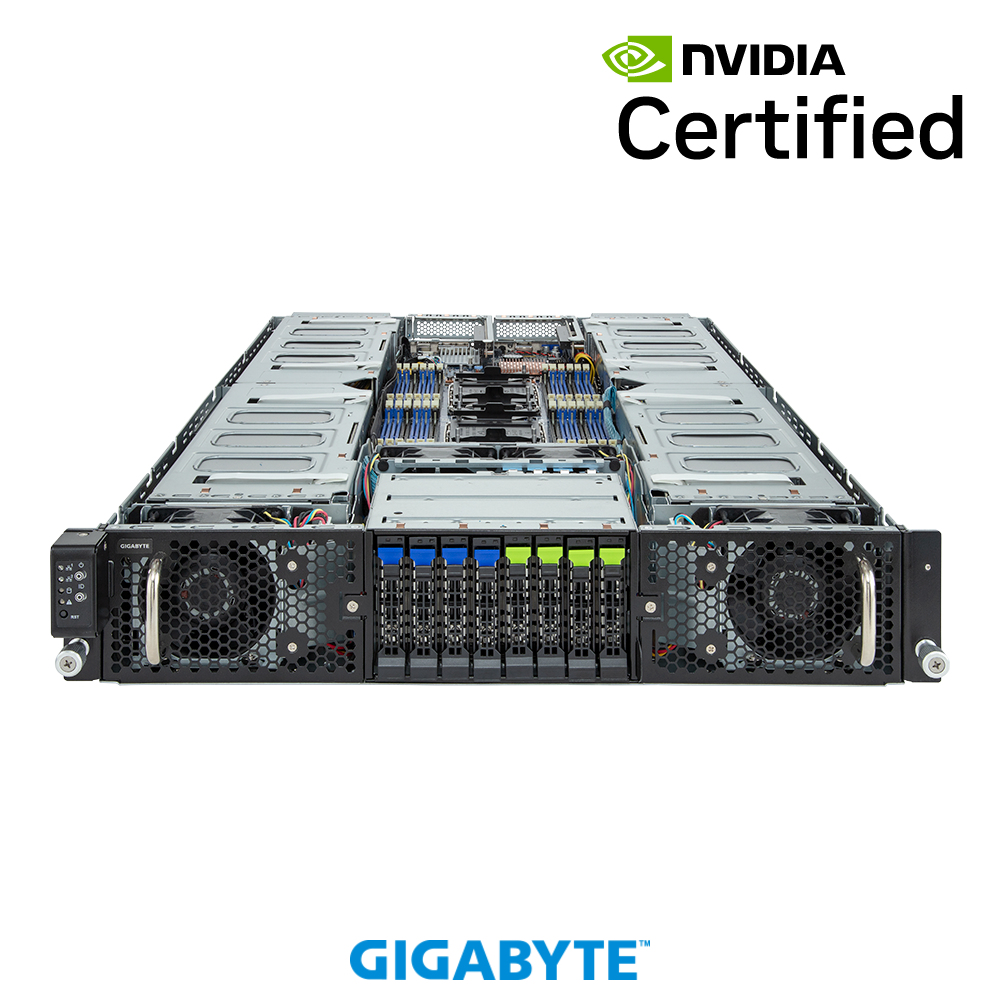 G293-Z42-AAP1 (2 X AMD EPYC 9124 (16C/32T), 16GB DDR5 4800 RDIMM, Vazio, Vazio)