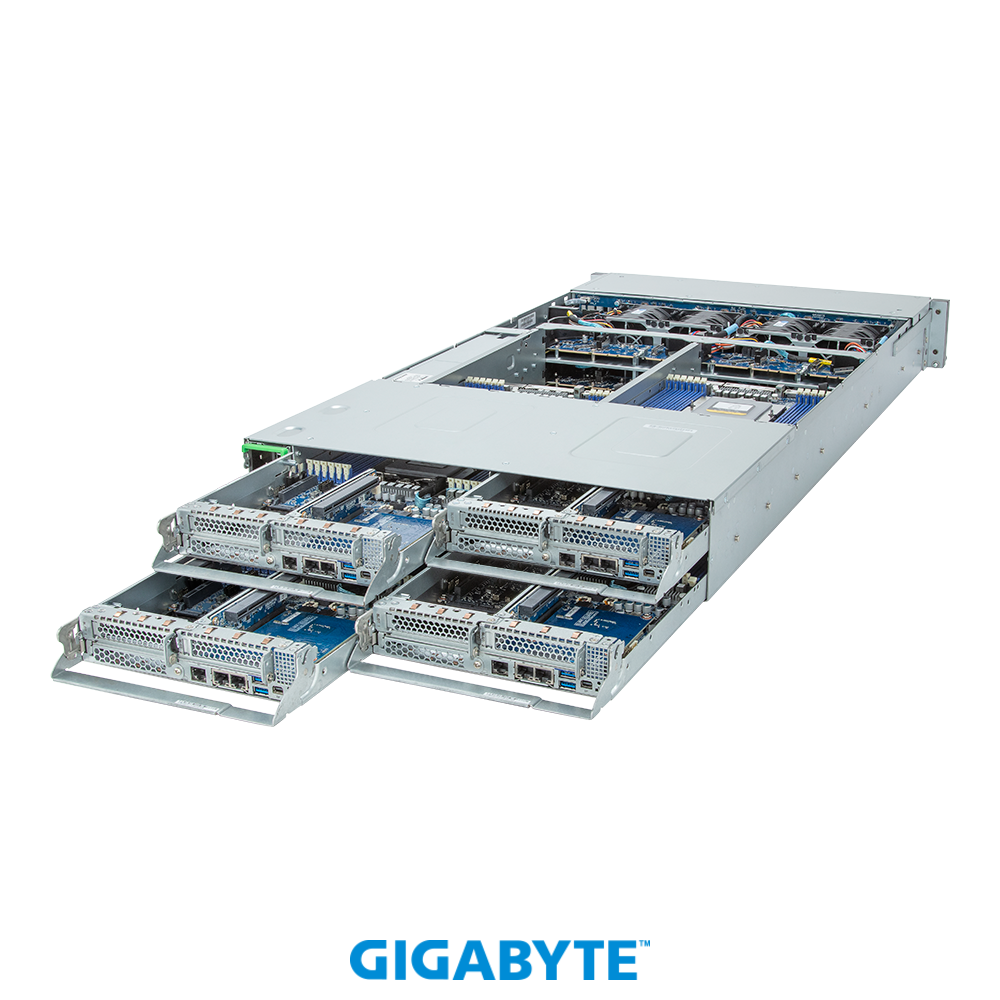 H273-Z82-AAW1 (4 x 2 x AMD EPYC 9334 (32C/64T), 8 X 16GB DDR5 4800 RDIMM, Vazio)